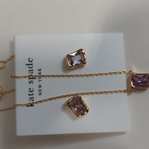 Kate Spade Molten Glass Pendant And Earrings Set